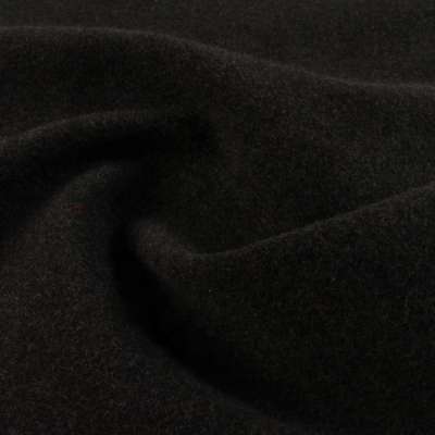 Black grey melange poly rayon elastic TR brushed thick polyester spandex blend fabric for winter coat