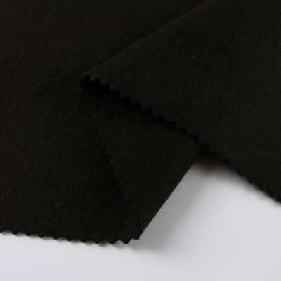 Black woven T/TR brushed Japan rayon polyester spandex textured fabric stock lot