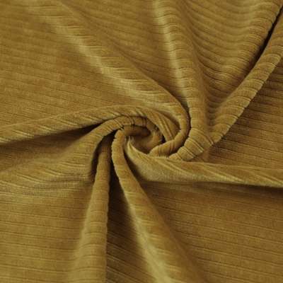 Fashion textiles polyester knitted dress wide wale velvet stripe corduroy fabric material for coat pants